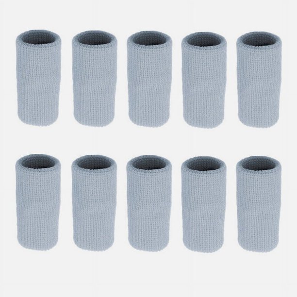 Xiao Hua 20 fundas para dedos, férula para pulgar, soporte para dedos, alivio del dolor de artritis, dedo en gatillo, ayuda de compresión para deportes (gris)