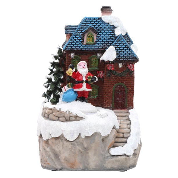 Caja de Música de Navidad Sunnimix Estatua de Resina Nieve