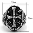 thumbnail image 3 of Anillo Color Plata Para Hombres de Acero Inoxidable Onyx Unico 3D, 3 of 4