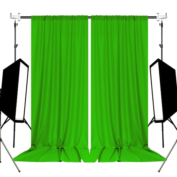 Cortinas de fondo MYSKY HOME, color verde, 3 m x 2,4 m, para fotografía