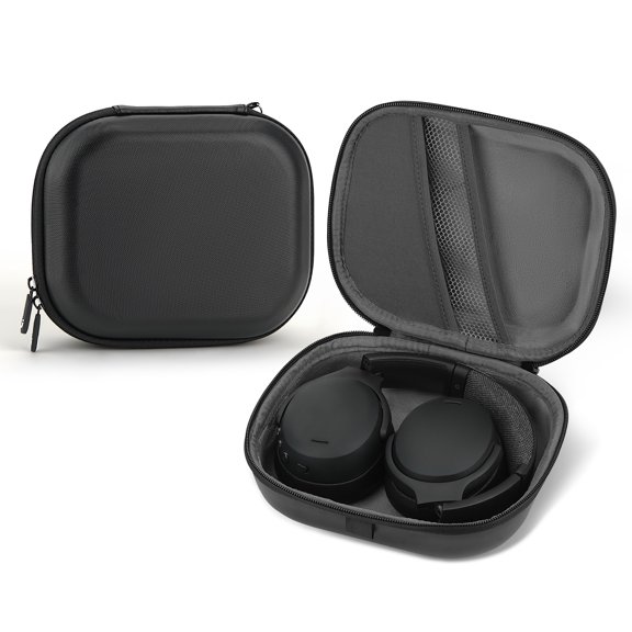 Linkidea Headphones Carrying Case Compatible with Boses QC Ultra II, Sennheiser PXC550II, Logitech H820e, Replacement Protective Hard Shell Travel Bag with Cable, Charger Storage (Black)