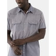 thumbnail image 4 of Fly By Night Men's and Big Men's Ruben Western Style Chambray Button Up Shirt, Sizes S-3XL, 4 of 5