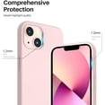 thumbnail image 4 of Compatible with iPhone 13 Case 6.1, Slim Liquid Silicone 3 Layers Full Covered Soft Gel Rubber Case Cover 6.1 inch-Chalk Pink, 4 of 5