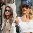 thumbnail image 2 of Gafas de Sol Bifocales JiSoo Oversize Cuadradas para Lectura Marrón 2.0, 2 of 5