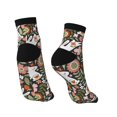 thumbnail image 4 of Bingfone Rabbits On Floral Design Patterned Men'S Women'S Casual Cotton Socks, 4 of 9