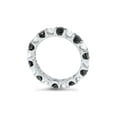 thumbnail image 3 of Bague Éternité Diamant Noir & Blanc 2ct Or Blanc 14K Forme U, 3 of 3