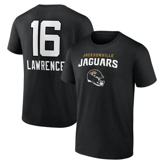 Men's Trevor Lawrence Jacksonville Jaguars Black Team Wordmark Name & Number T-Shirt