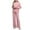 Pink, variant on Women Knit Sweatsuit Turtleneck Sweater Tops and Wide Leg Pant 2 Piece Outfits Tracksuit Loungewear Sets Two Piece Running Suit Set S-157 Beige One Size