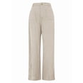 thumbnail image 3 of Women'S Corduroy Wide Leg Pants with Patch Pockets Casual Slim Fit Elastic Waist Trousers Color S, 3 of 8