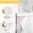thumbnail image 6 of Vintage Wooden No Hook Shower Curtain Waterproof, Bathroom Curtains with Snap in Liners and See Through Top Window, Farmhouse Retro Shabby Wood Hotel Style Bathtub Curtains Shower 72"Wx96"L, 6 of 8