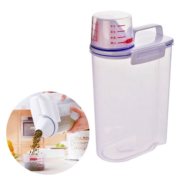 2L Kitchen Food Cereal Grain Bean Rice Plastic Storage Container Box;2L Kitchen Food Cereal Grain Bean Rice Plastic Storage Container Box