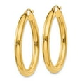 thumbnail image 2 of 14K Polished 4mm Tube Hoop Earrings T948, 2 of 3
