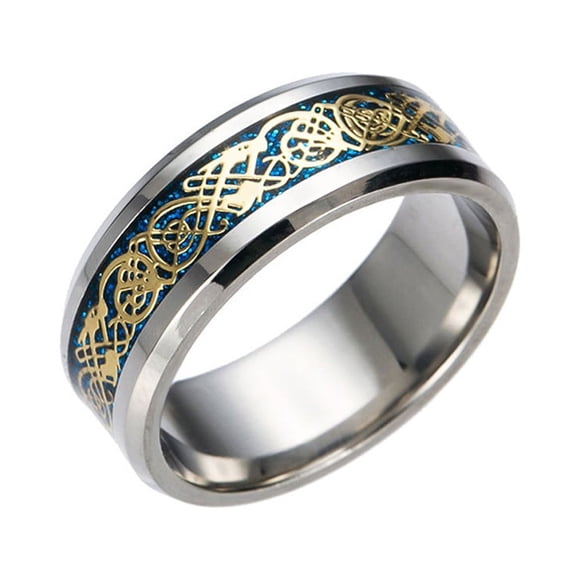 Anillos para mujer, regalos para mujer, anillo de acero de titanio con anillo de acero inoxidable dorado, anillo de acero inoxidable
