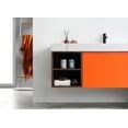 thumbnail image 2 of Manarola 60" Red Amber with Thick Quartz Wall Mount Bathroom Vanity, Open Shelf, 2 of 11
