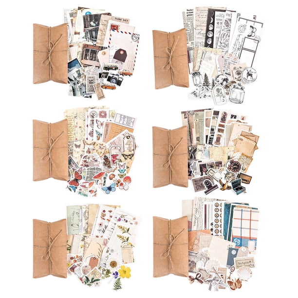 Scrapbooking SuppliesVintage Stickers Paper PackRetro Journaling