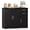 Black, variant on Gymax 40'' Sideboard Buffet Cabinet Modern Kitchen Storage Organizer w/ 2 Drawers White