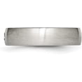 thumbnail image 4 of Chisel Stainless Steel Brushed with CZ Half Round 5.7mm Band - Ring Size 11.5, 4 of 8
