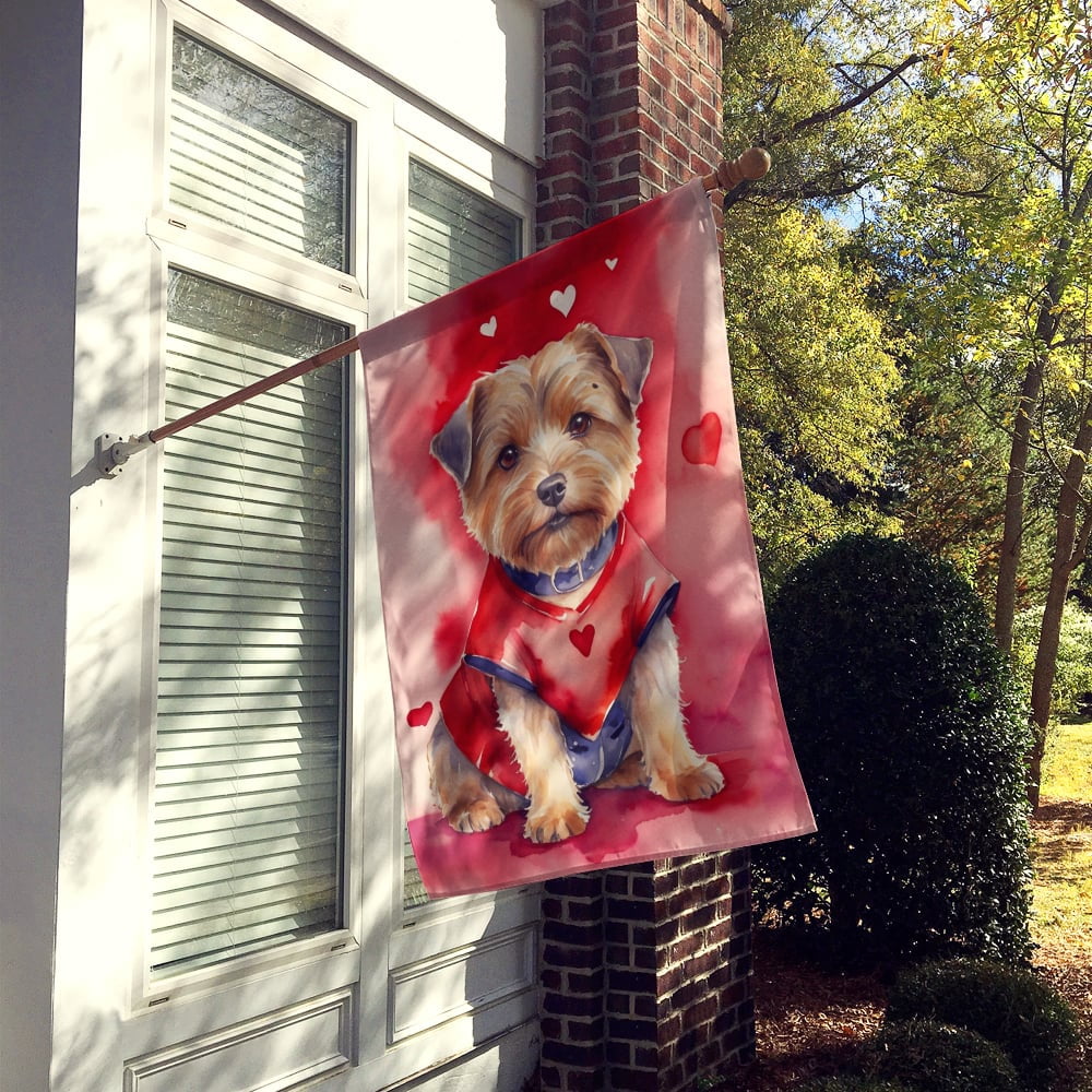 Norfolk Terrier My Valentine House Flag 28 in x 40 in