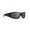 Smoke, variant on Salerno Sunglass with Smoke Lens - Black