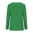 thumbnail image 5 of HVOBTTY Women's Long Sleeved T Shirt, Fall and Winter Tops for Women, Women's Casual Solid Color Crew Neck Long Sleeve Drop Shoulder Layering Pullover Top Army Green, Army Green B, 5 of 5