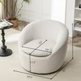 thumbnail image 6 of Roundhill Furniture Winnie Modern Barrel Chair, 360° Swivel, 6 of 14
