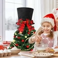 thumbnail image 6 of Christmas Tree Topper Hat - Funny Retractable Top Hat with Bow Christmas Decoration,Xmas/Holiday/Winter Party Decorations Ornaments, 6 of 7