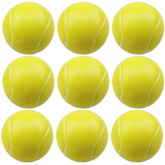 XISOBO Balles en Mousse, Pack de 9 Balles de Tennis en Mousse Mini Balles de Sport Balle de Tennis en éponge Balles Antistress Softball Petites pour Enfants et Adultes