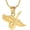 Golden, variant on Viking Music Guitar Angel Wing Urn Necklace for Ashes Stainless Steel Cremation Jewelry Keepsake Memorial Remains Pendant for Man Women