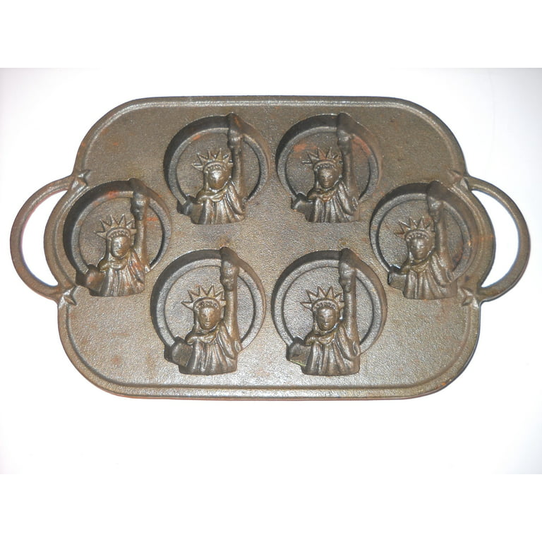 Vintage Cast Iron Muffin Pan And Corn Bread Pan - antiques - by