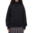 thumbnail image 2 of Pullover Sweaters for Women 2025 Long Sleeve Turtleneck Oversized Plain Basic Knitted Sweater Tops Fall Winter Outfits, 2 of 5