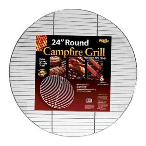 Round Campfire Grill Grid for Fire Rings with 24-inch