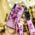 thumbnail image 1 of Case for Huawei P20 Pro, Rhinestone Painting Cloth Embossed Stylish Soft TPU Frame Glitter Thin Multicolor Soft Holder Stand Wrist Strap Full Protection Bumper, by IBAOLE -Purple Purple Huawei P20, 1 of 9