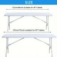 thumbnail image 5 of 1pc Washable Fitted Rectangular Tablecloth for Outdoor Events and Camping - Foldable, Elastic, and Durable - 4ft/6ft/8ft Size - Premium Polyester Fabric for Home Decor, 5 of 9