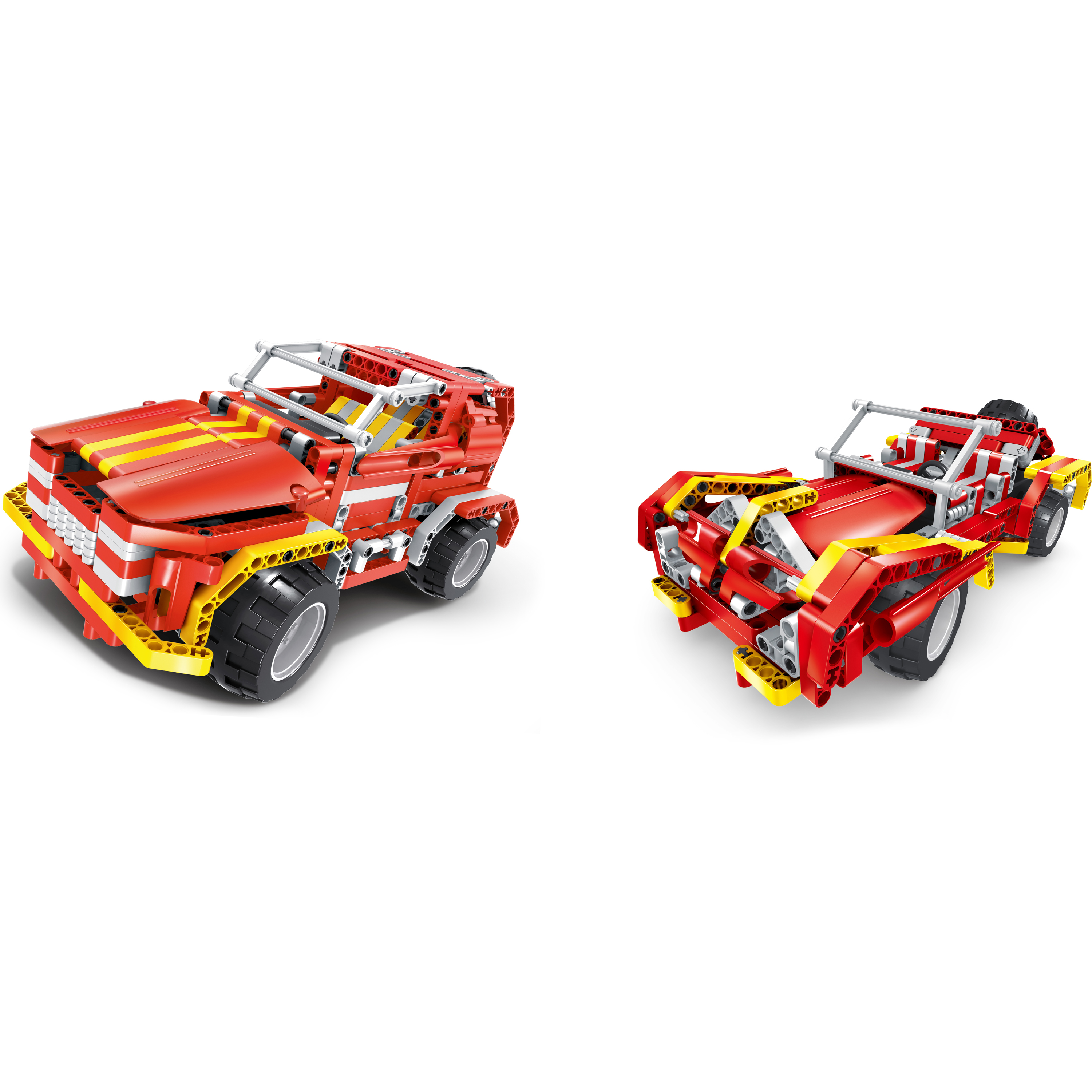 Mechanical Master R/C Block Cars 2-in-1 Orange Jeep