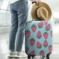 thumbnail image 2 of Red Strawberry Plants Blue Pattern Luggage Cover Fashion Suitcase Cover Baggage Covers Fit 25-28 Inch Luggage (Go Travel), 2 of 5