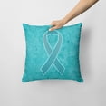 thumbnail image 2 of Ribbon Cancer Awareness Fabric Decorative Pillow, 2 of 2