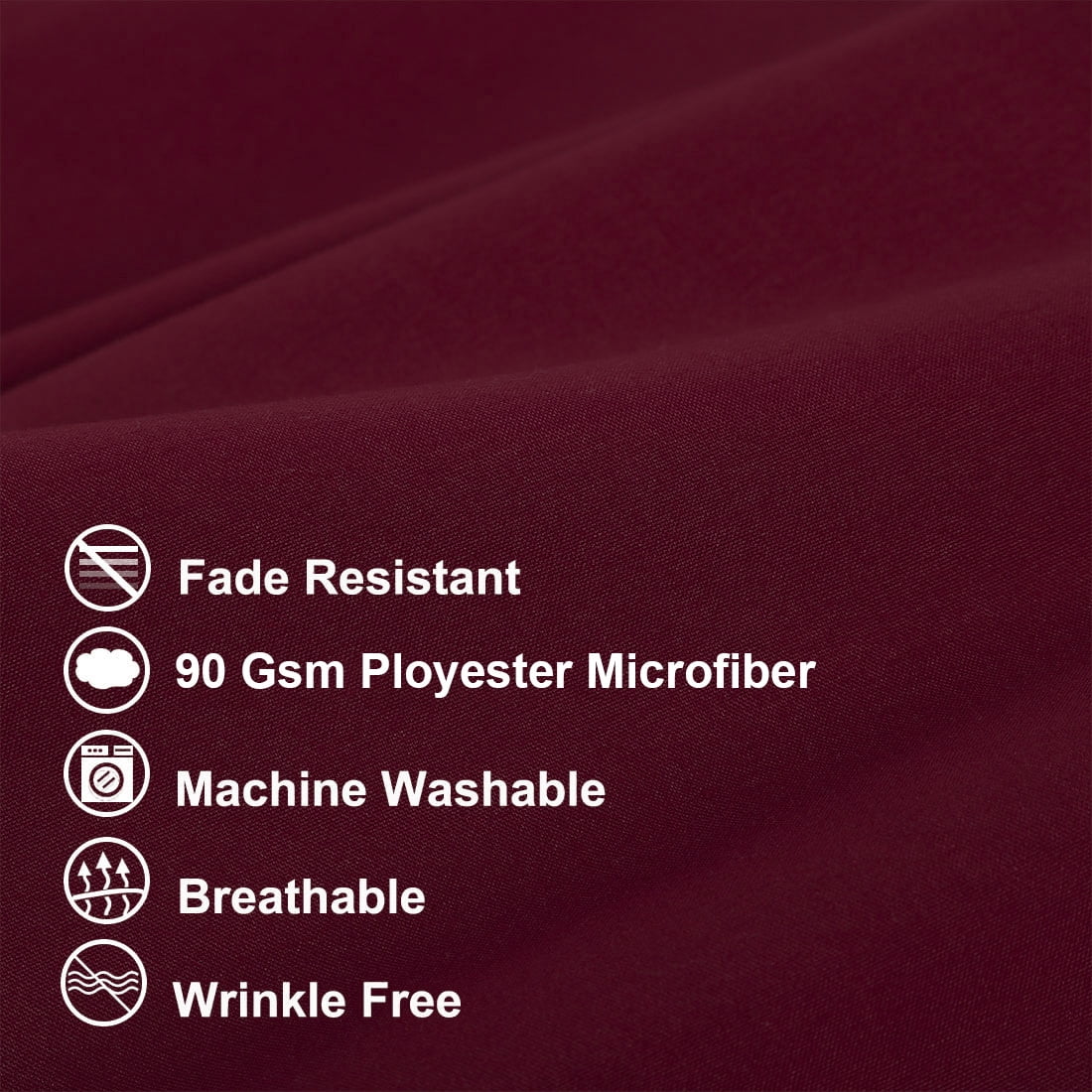 Unique Bargains Microfiber Solid Long Body Pillowcases, 2-Pack Wine 20" x 54"