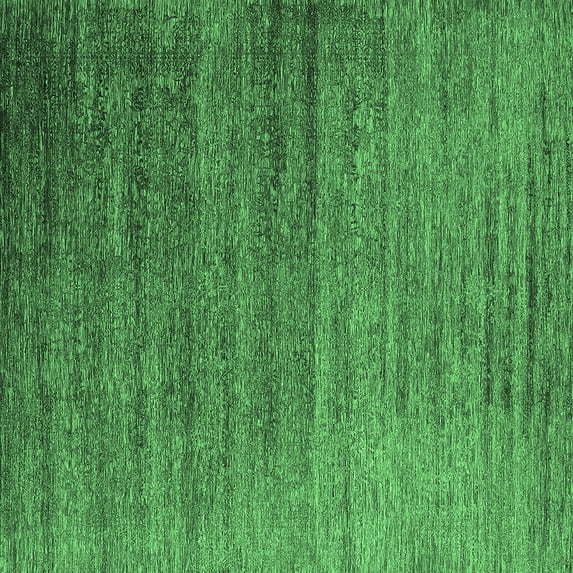 Ahgly Company Indoor Square Oriental Emerald Green Industrial Area Rugs, 7' Square