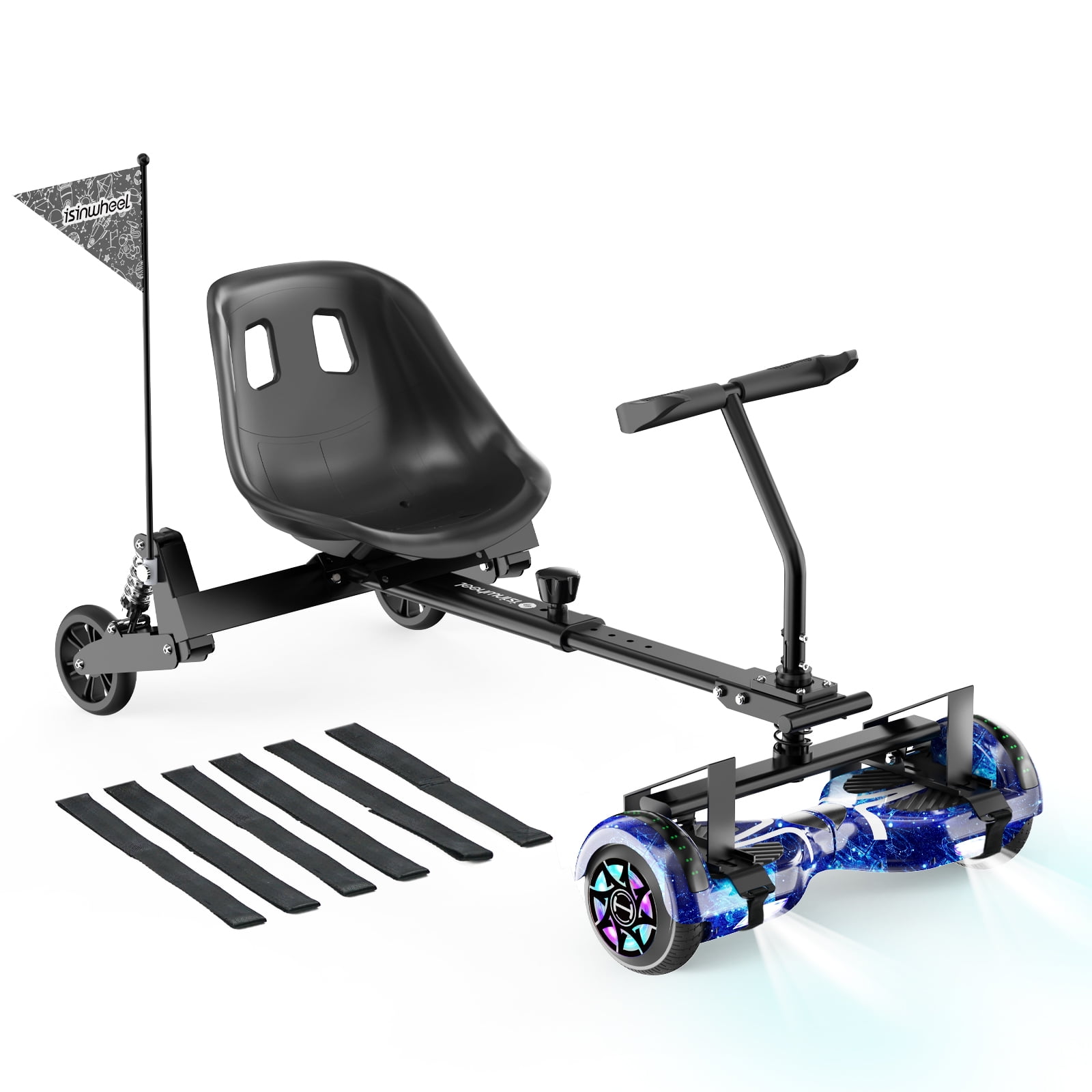 isinwheel K5 Hoverboard GoKart Adjustable Frame Suspension with Shock