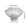 thumbnail image 3 of Ontiwes Tall-Legged Fruit Bowl, Pedestal Snack & Candy Tray, Plastic Serving Dish with Petal Edge, 1 Piece, 10.04 x 4.72 Inches, 3 of 6