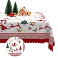 thumbnail image 7 of Nanqianyi Christmas Reindeer Tablecloth 60x102 Inch,Waterproof Rectangle Holiday Table Cover, 7 of 7