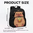thumbnail image 7 of Uorisanigo Cute Capybara Print Kids Children School Backpack for Boys 5-8, Breathable Lightweight Schoolbag with Water Bottle Pocket, Casual Daypack for Hiking Camping, 7 of 7