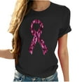 thumbnail image 1 of Yhmxh T-shirts pour Femmes Col Rond Imprimé Poitrine Manches Courtes T-shirt Hauts d'Été pour Femmes Manches Courtes Chemises d'Été sous-Vêtements T-shirts pour Femmes, 1 of 4
