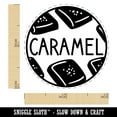 thumbnail image 2 of Caramel Text with Image Flavor Scent Self-Inking Rubber Stamp Ink Stamper - Sky Blue Ink - Mini 1/2 Inch, 2 of 7