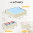 thumbnail image 3 of DIMJ Drawer Organizer Clothes, 12 Pack Dresser Organizer, Foldable Closet Organizers and Storage, Fabric Dresser Bins, Drawer Dividers for Nursery, Baby Clothes, Underwears, Sock (Beige), 3 of 10