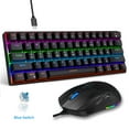 thumbnail image 1 of Combinación de Teclado y Mouse para Juegos, Juegos de Mouse con Teclado Mecánico para Juegos con Cable para Windows, PC, Computadora de Escritorio para Jugadores, Laptop, 61 Teclas RGB Retroiluminadas, 1 of 9