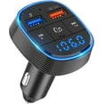 thumbnail image 1 of Upgraded Version Fm Transmitter For Car, Bluetooth 5.0 Car Radio Audio Adapter, 1 of 5