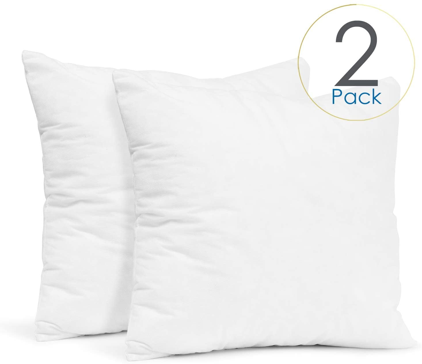 Clara Clark Throw Pillow Inserts Square Pillow Cushion, Decorative Pillow Insert, 28" x 28", Pack of 2