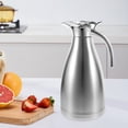 thumbnail image 3 of Stainless Steel Water Bottle Pot Insulated Kettle Thermal Bottle Household Water Container for Home Restaurant (Silver 2.0L Double-layer Insulated Pot), 3 of 9