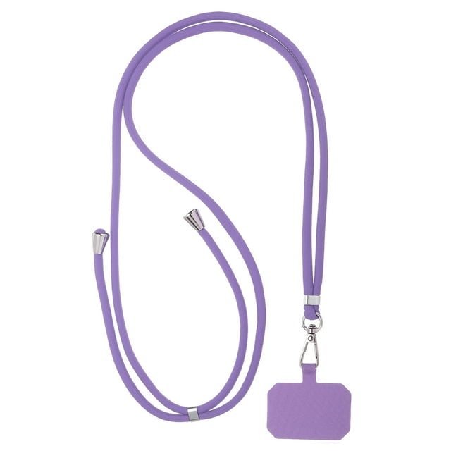 Lanyard para teléfono inteligente Uxcell, lanyard universal para celular, correa ajustable para teléfono, lanyard cruzado, parche púrpura